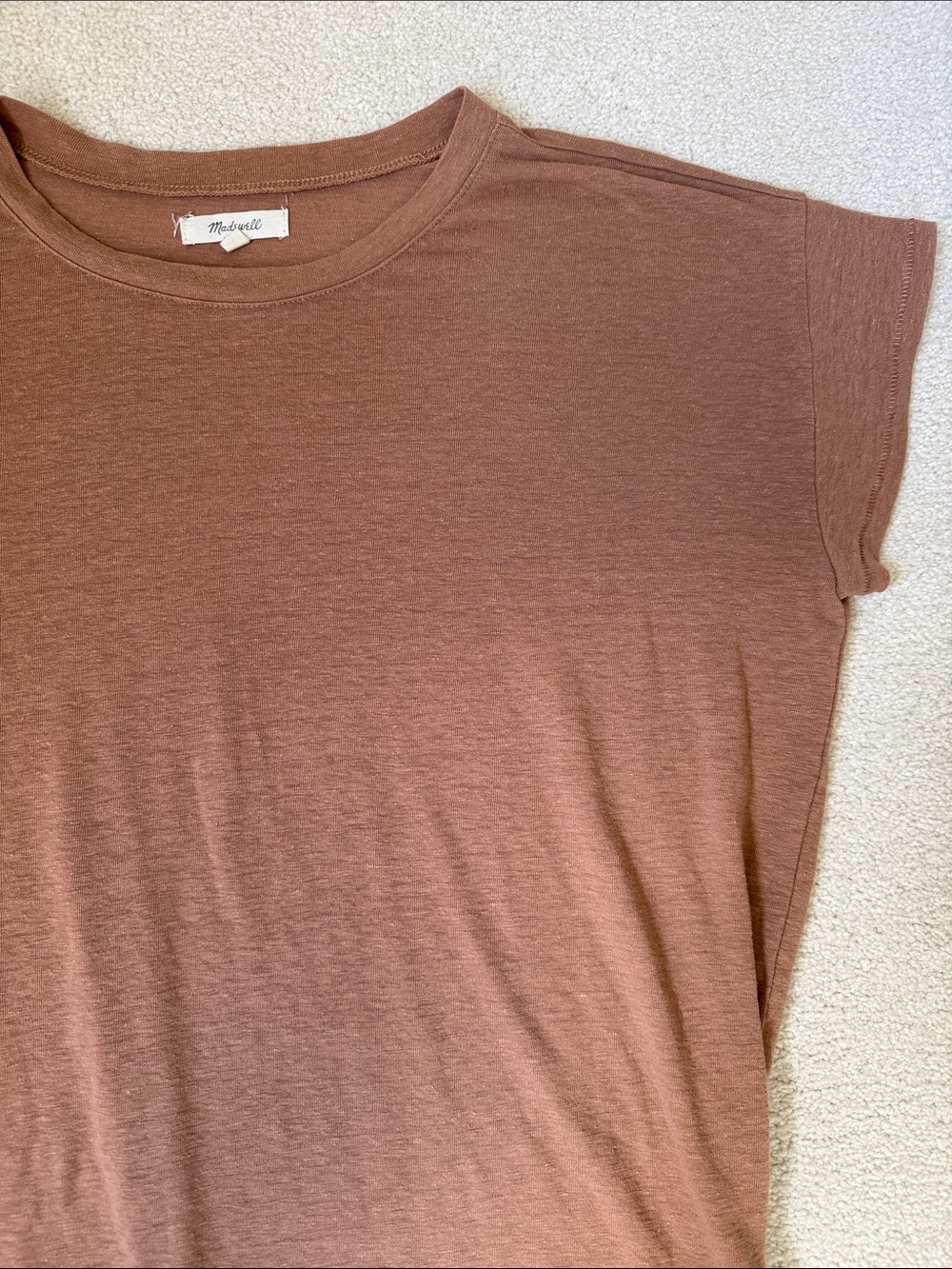 Madewell Short Sleeve Tee - Rust Brown - Picture 2 of 4